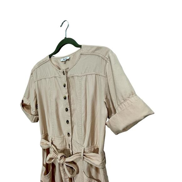 Madewell Top-Stitched Coverall Jumpsuit in Bashful Blush Pink Size 4 - Picture 7 of 15